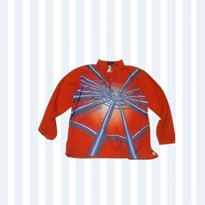 Supreme SPYDER Vibrant Red and Blue Zip-Up Sweater
